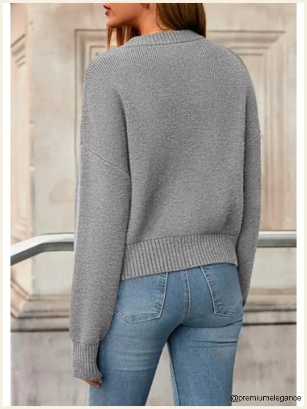 Chunky Open Front Cardigan Sweater Long Sleeve Ribbed Knit Zipper Short